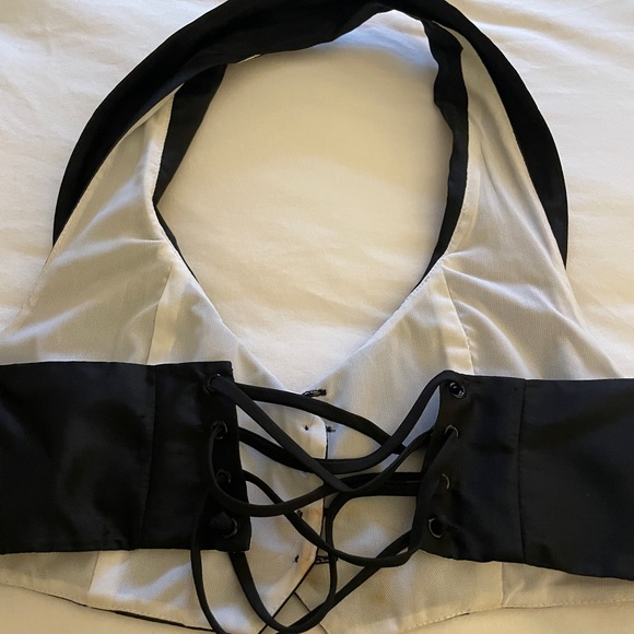 DANA FOLEY NYC SZ SMALL BLAZER STYLE BUSTIER TOP - Picture 3 of 3